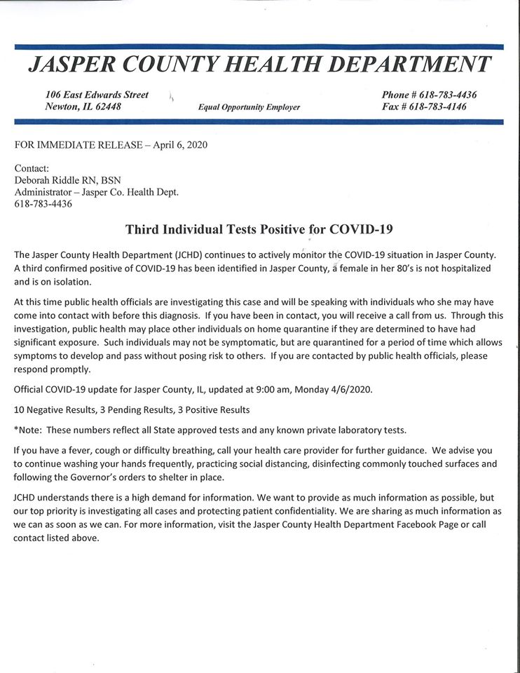 jasper county health department jasper county health department